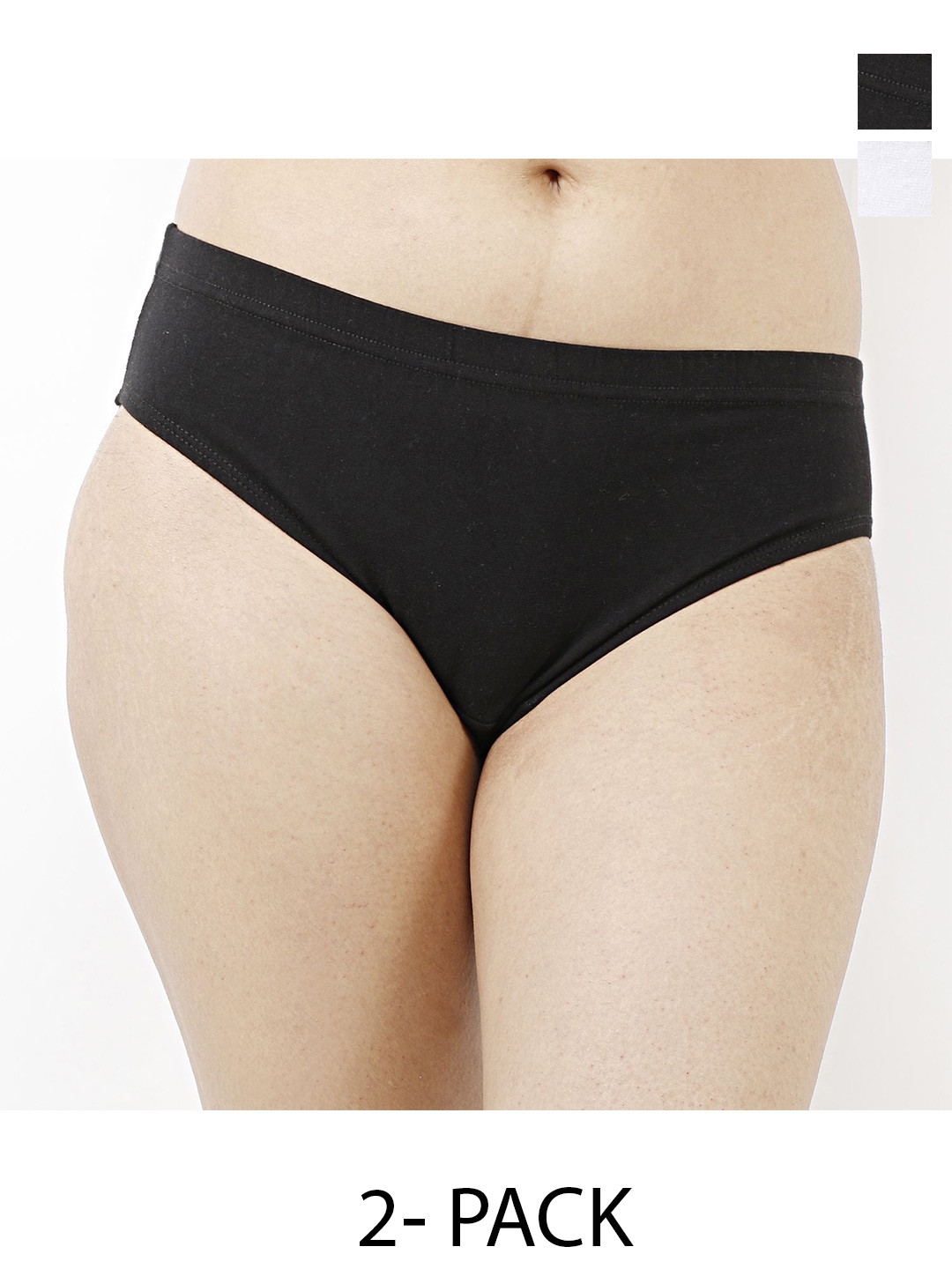 

Diving Deep Pack of 2 Cotton Hipster Briefs, White