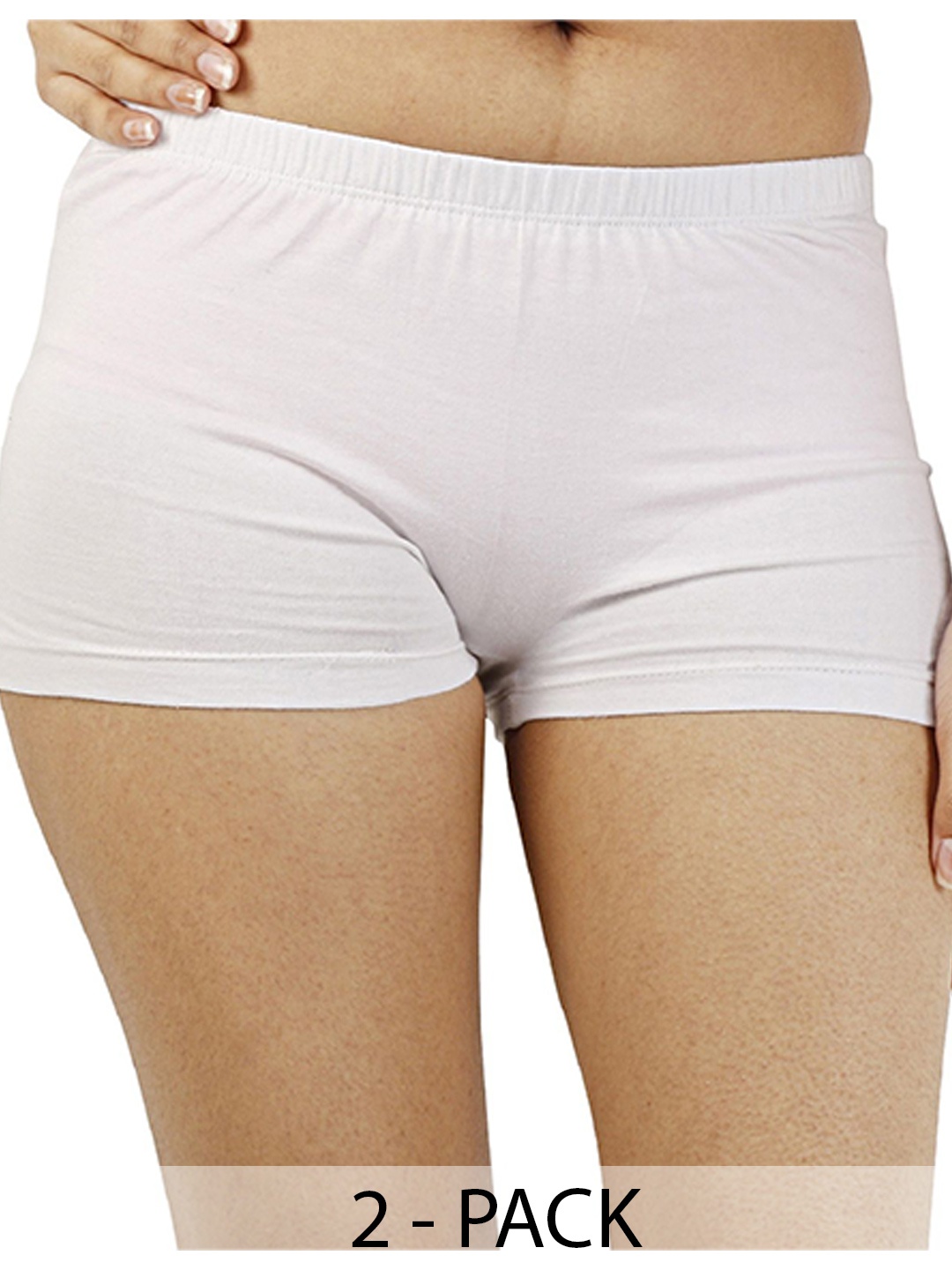 

Diving Deep Women Pack of 2 Cotton Low-Rise Boy Shorts Briefs, Assorted