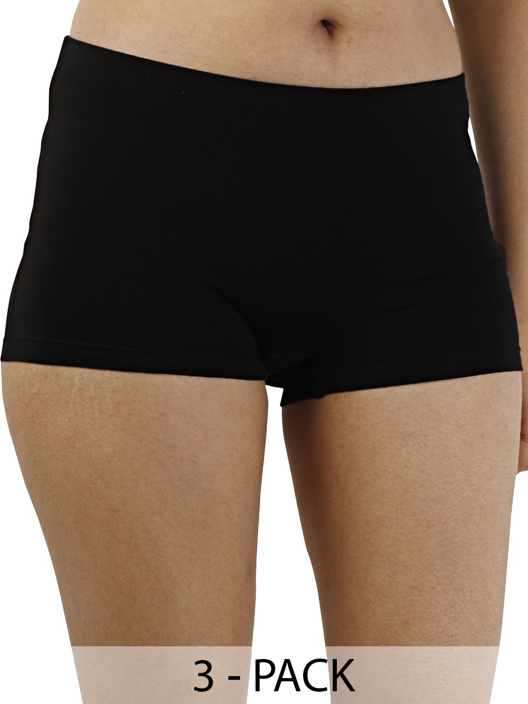 

Diving Deep Pack Of 3 Boy Shorts Briefs, Black