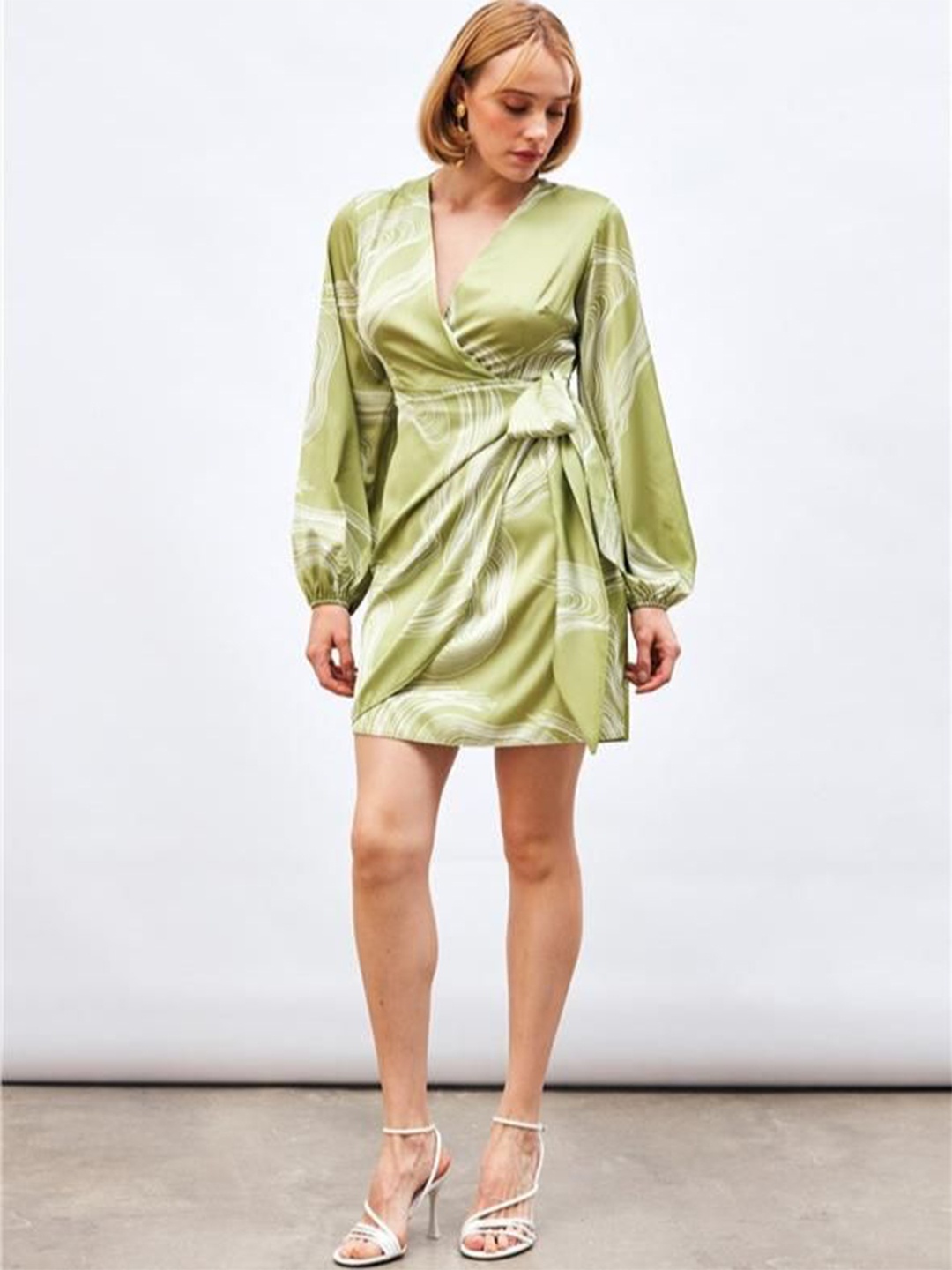 

Fashion Gaiia Women Printed Wrap Dress, Na