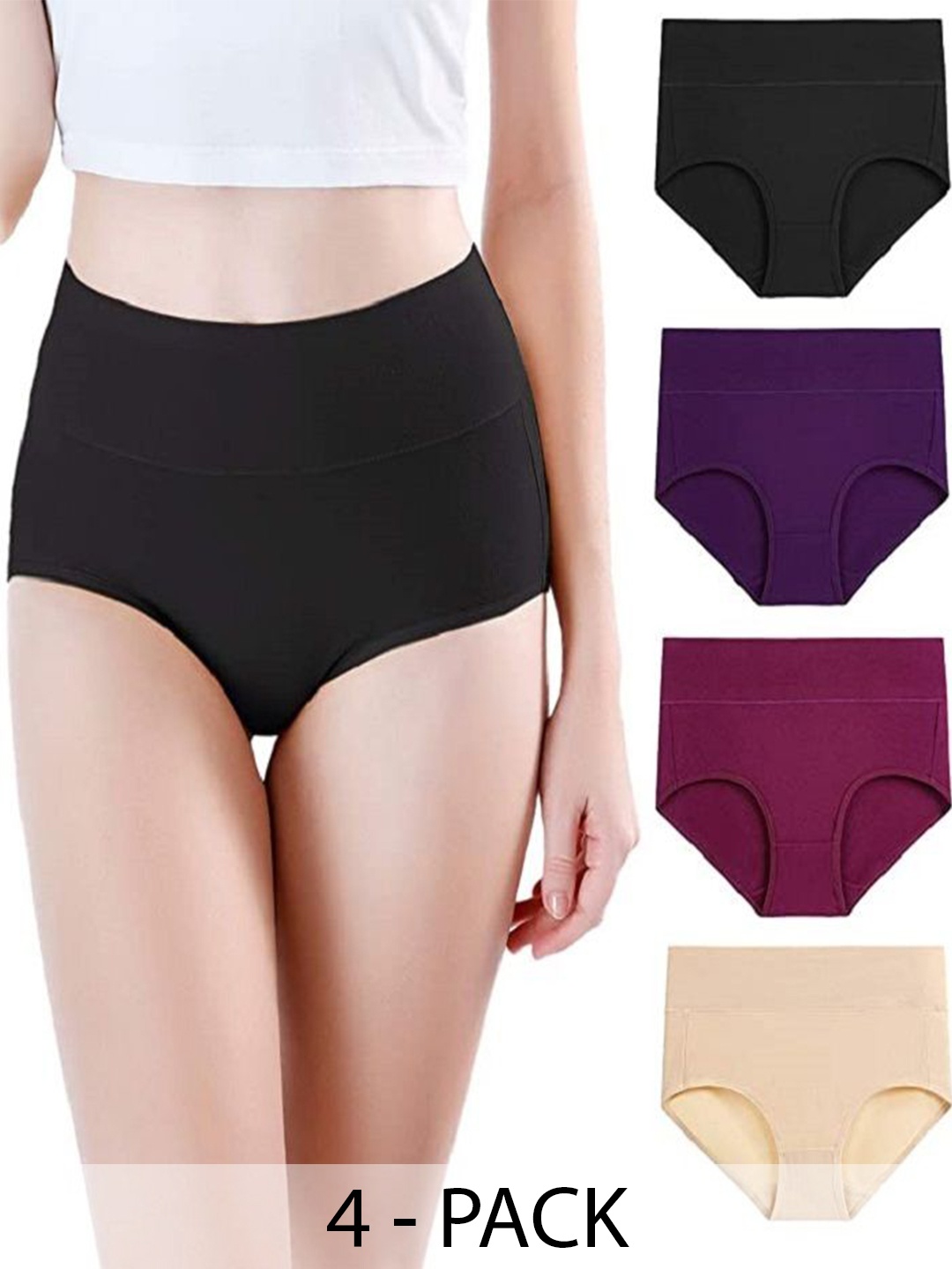 

Diving Deep Women Pack of 4 Hipster Briefs, Multi