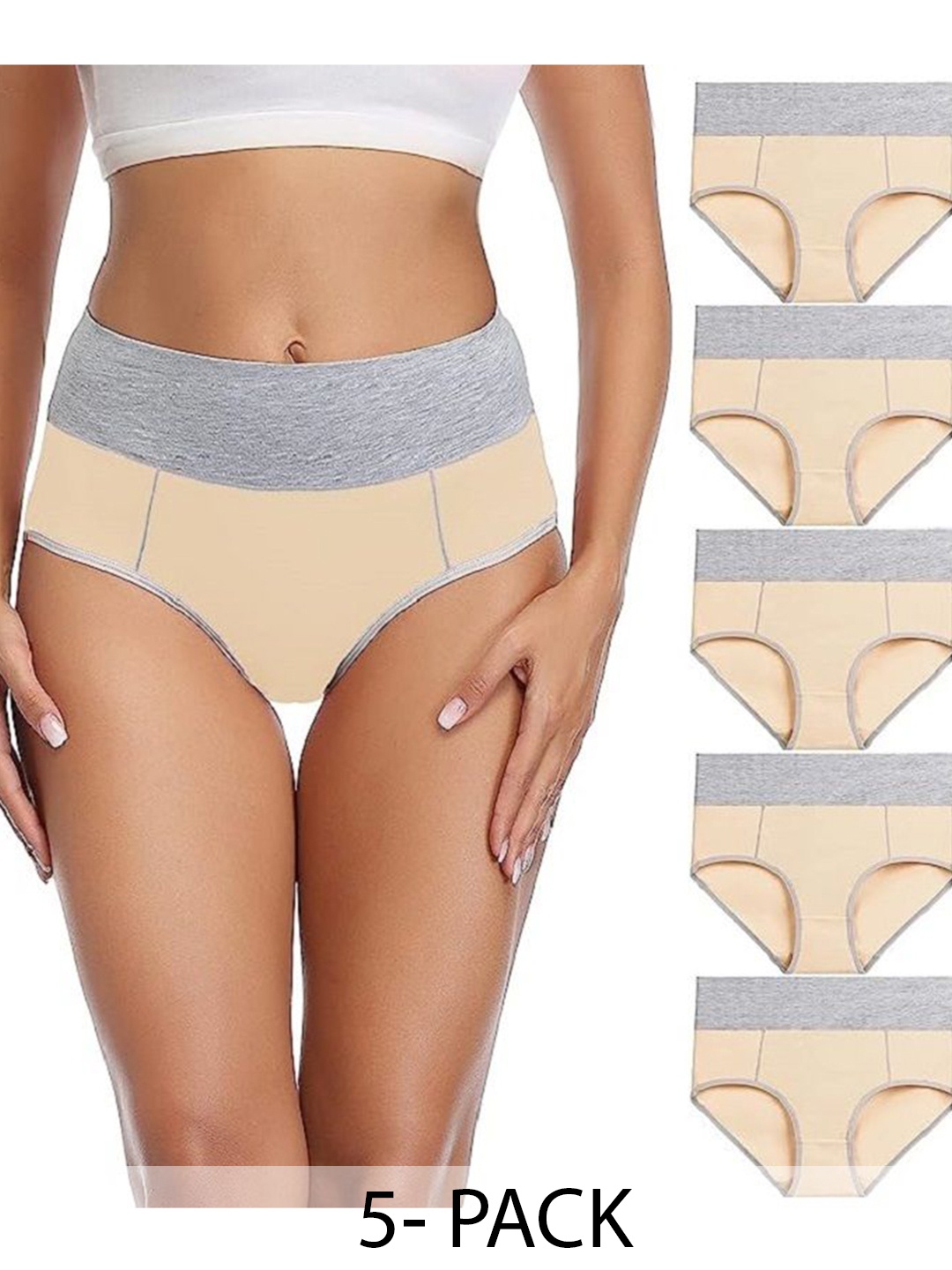 

Diving Deep Women Pack Of 5 Cotton Hipster Briefs, Assorted