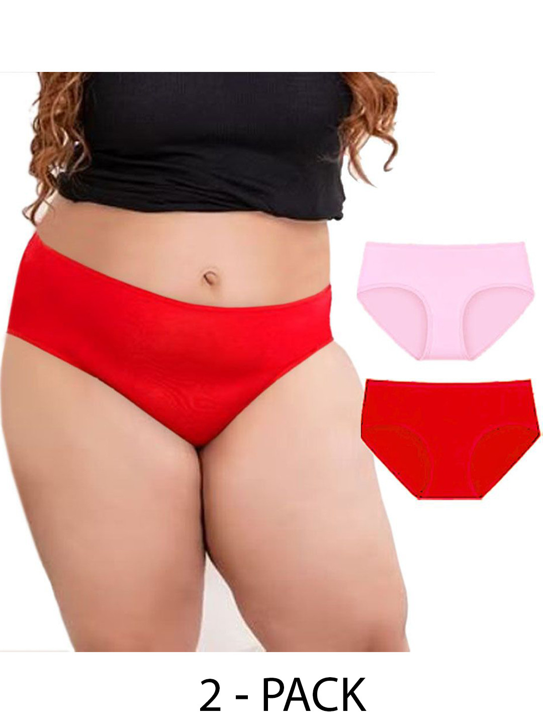 

Diving Deep Women Pack of 2 Hipster Briefs, Red