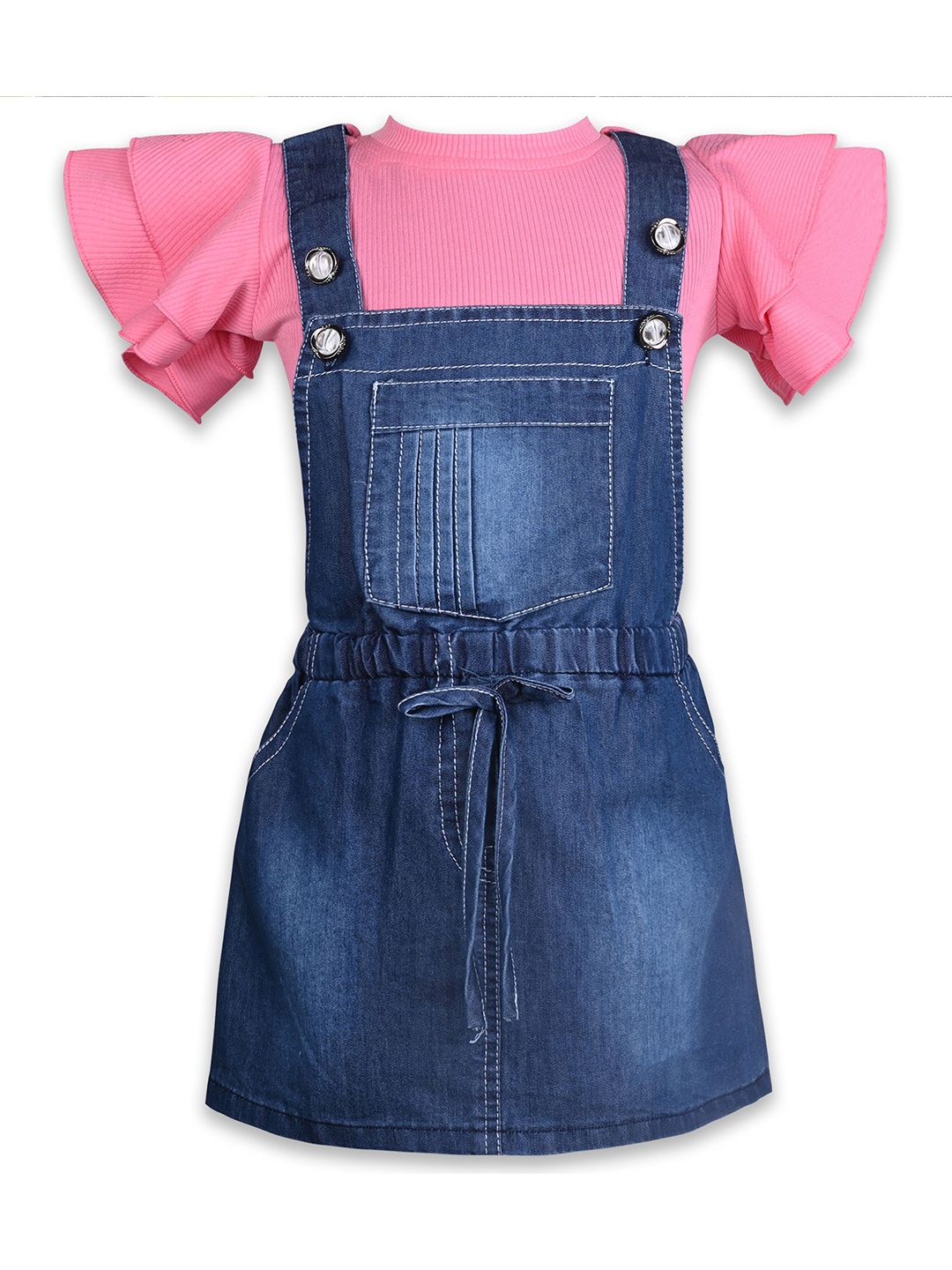 

Wish Karo Girls Dungarees With Top, Pink