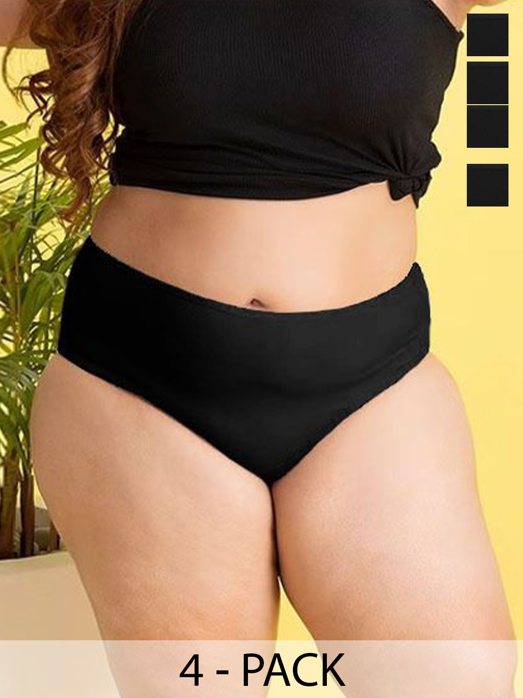 

Diving Deep Women Pack of 4 Cotton Hipster Briefs, Assorted