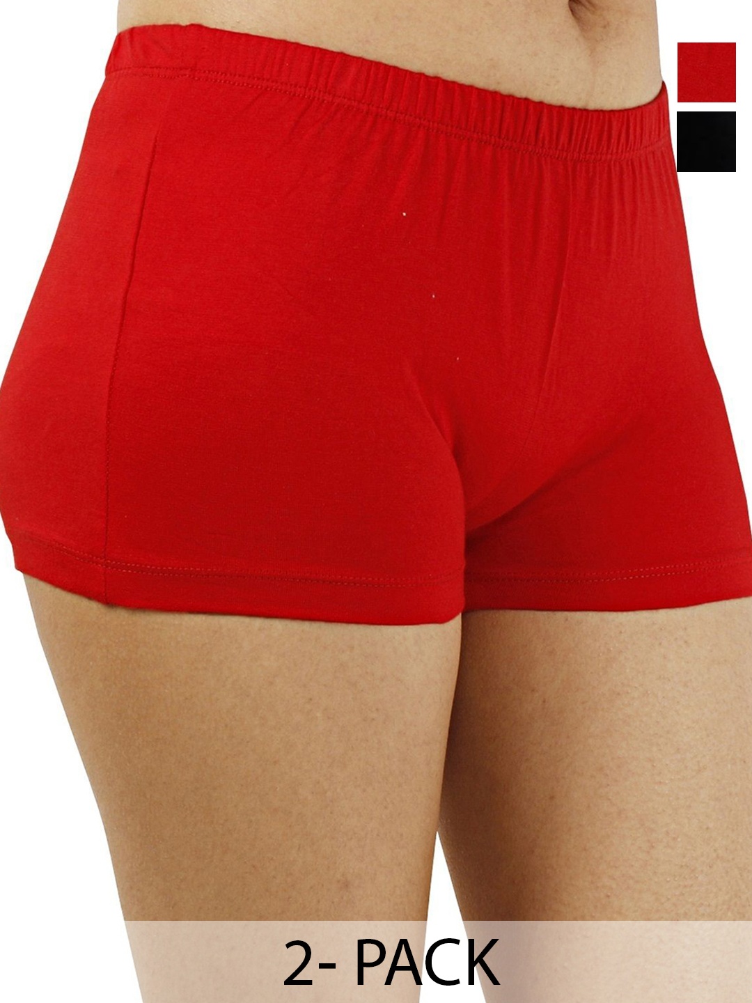

Diving Deep Women Plus Size Pack of 2 Boy Shorts Briefs, Assorted