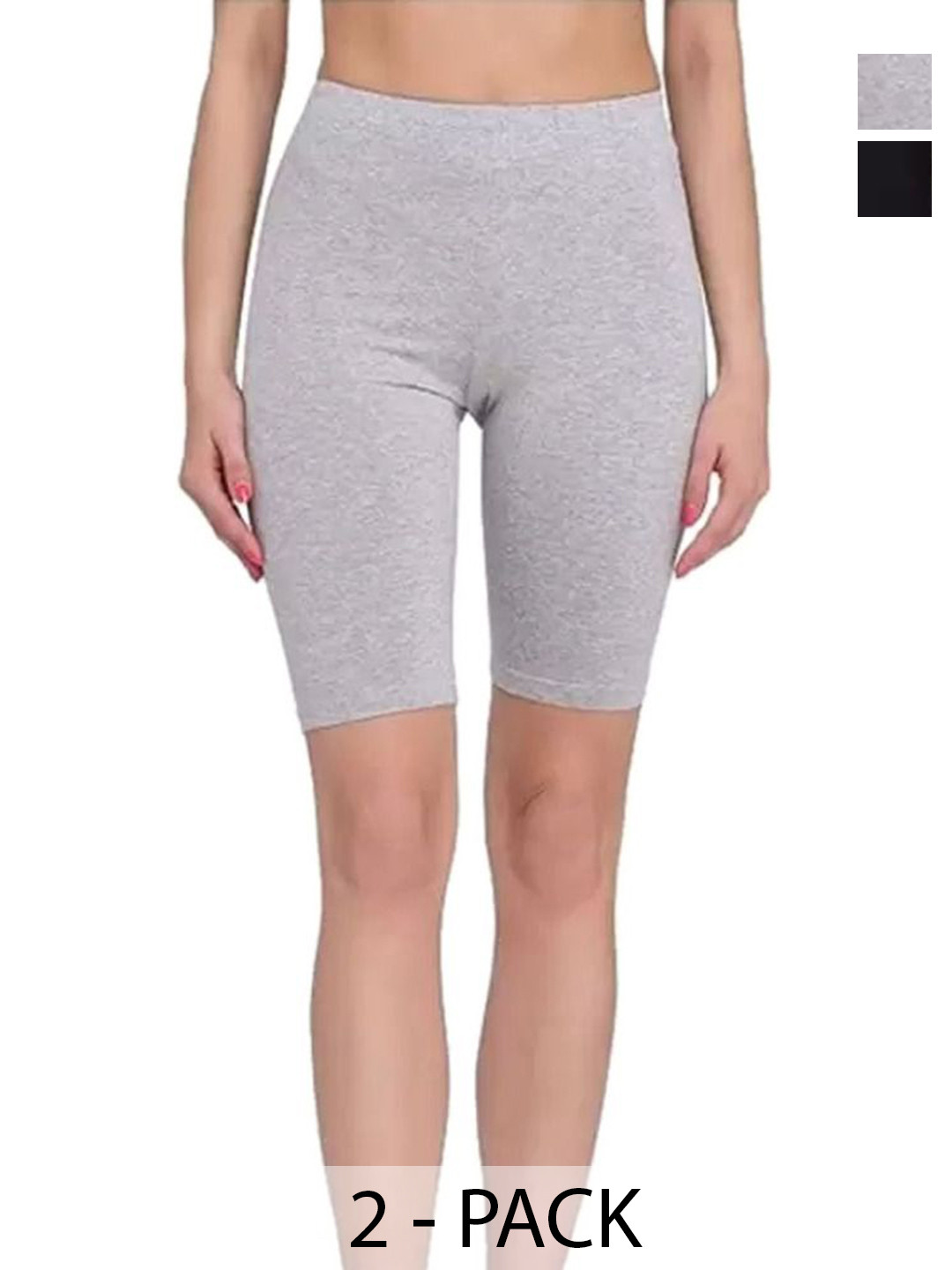

Diving Deep Women Pack of 2 Cotton Boy Shorts Briefs, Grey