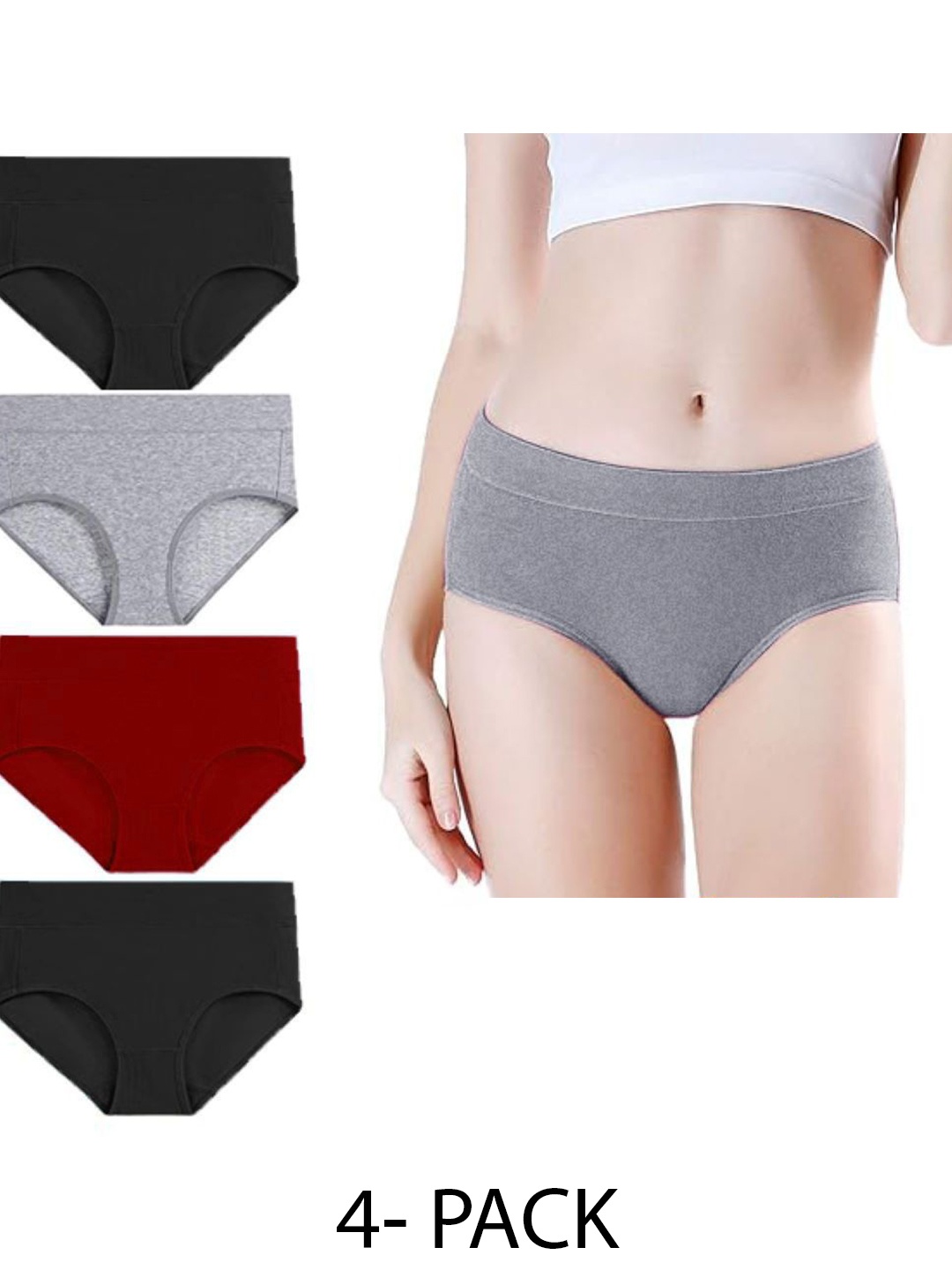 

Diving Deep Women Pack of 4 Assorted Hipster Briefs