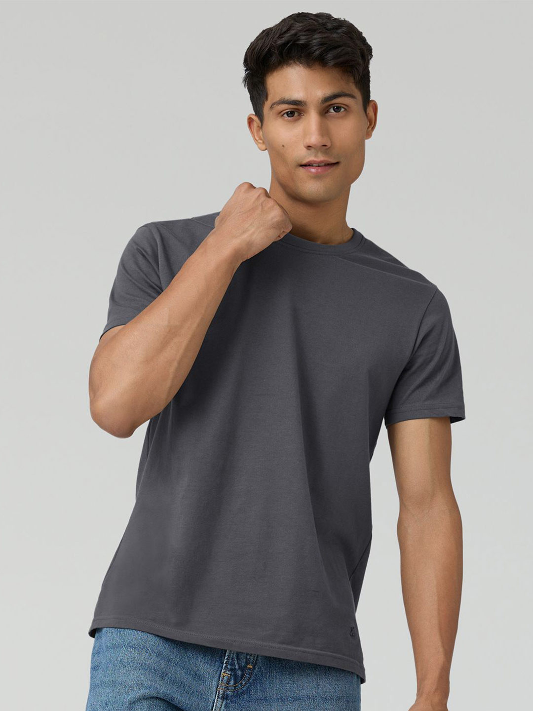 

XYXX Ultra Breezy Men Super combed cotton Solid Round Neck T-Shirt, Grey