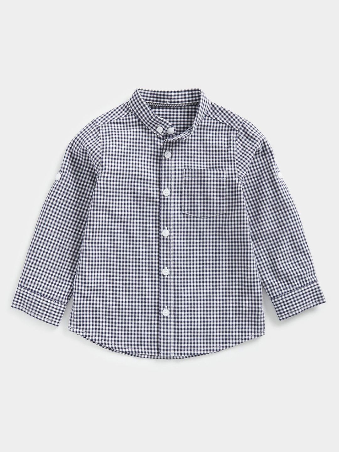 

mothercare Boys Opaque Printed Casual Shirt, Navy blue