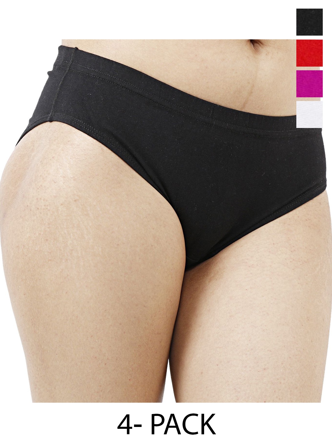 

Diving Deep Women Pack of 4 Assorted Plus Size Hipster Briefs