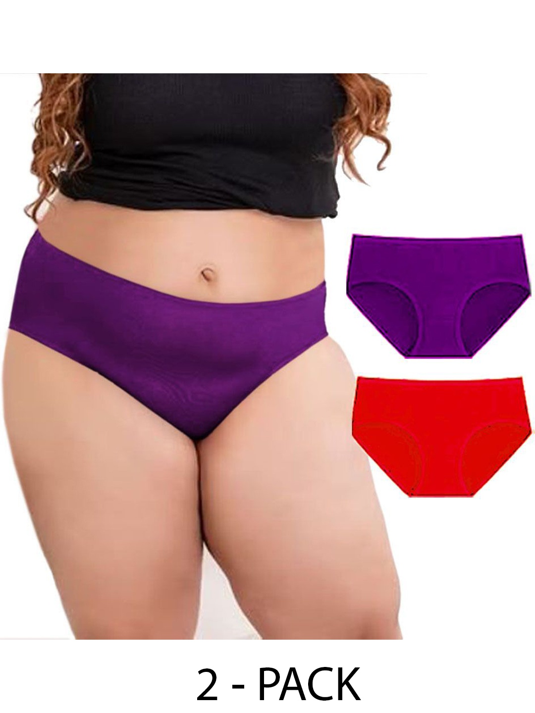 

Diving Deep Pack of 2 Cotton Hipster Briefs, Purple