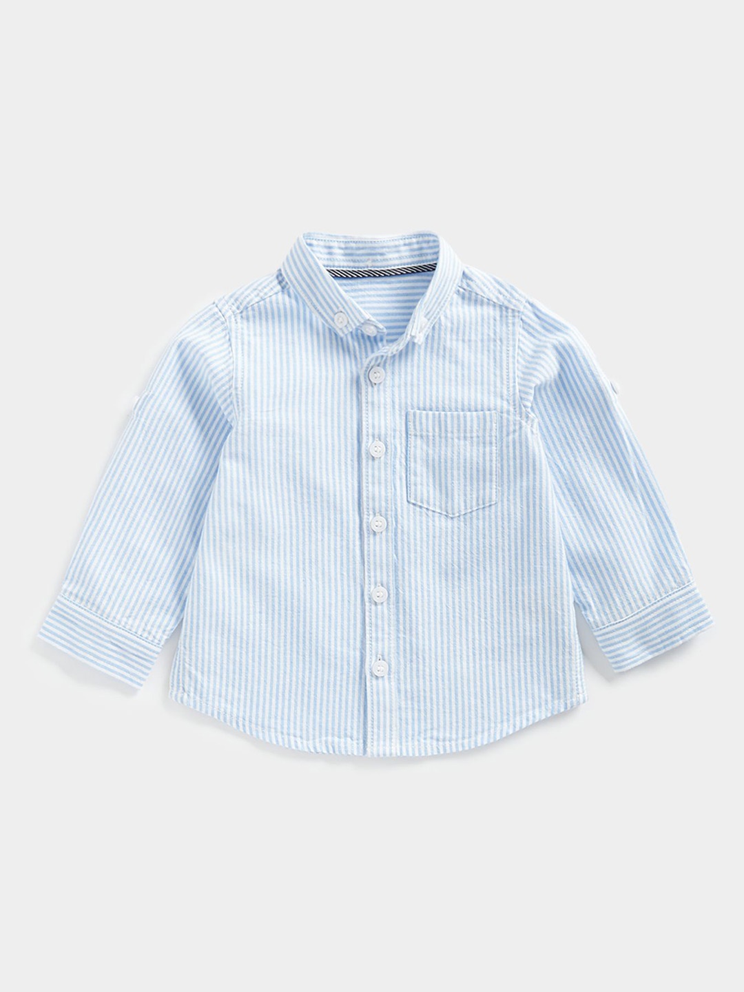 

mothercare Boys Opaque Striped Casual Shirt, Blue