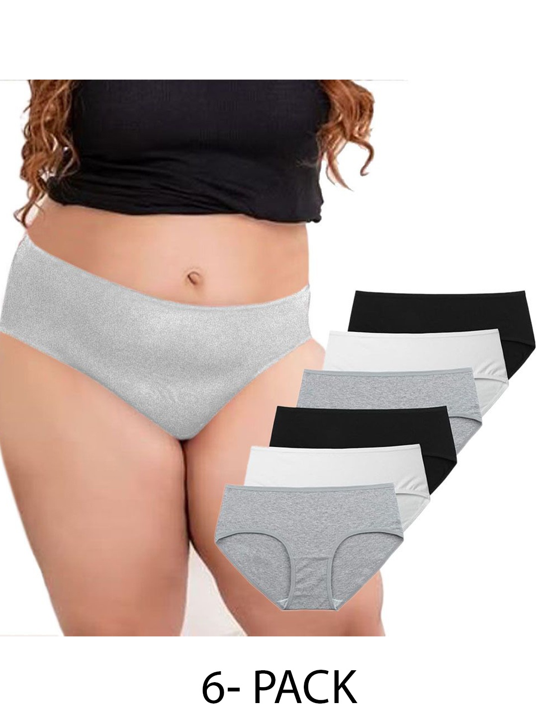 

Diving Deep Women Pack of 6 Hipster Briefs, Multi