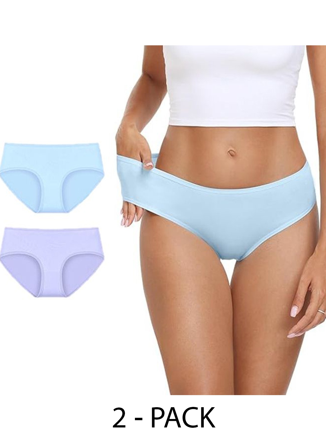 

Diving Deep Women Pack of 2 Cotton Hipster Briefs, Assorted
