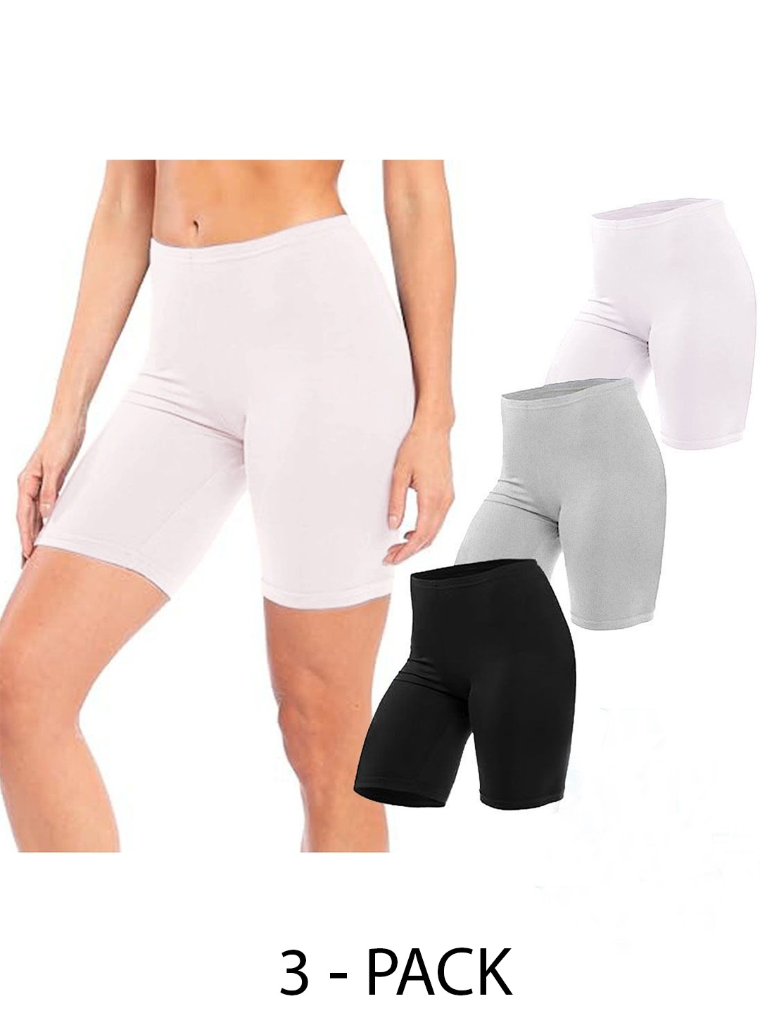 

Diving Deep Women Plus Size Pack of 3 Boy Shorts Briefs, Assorted