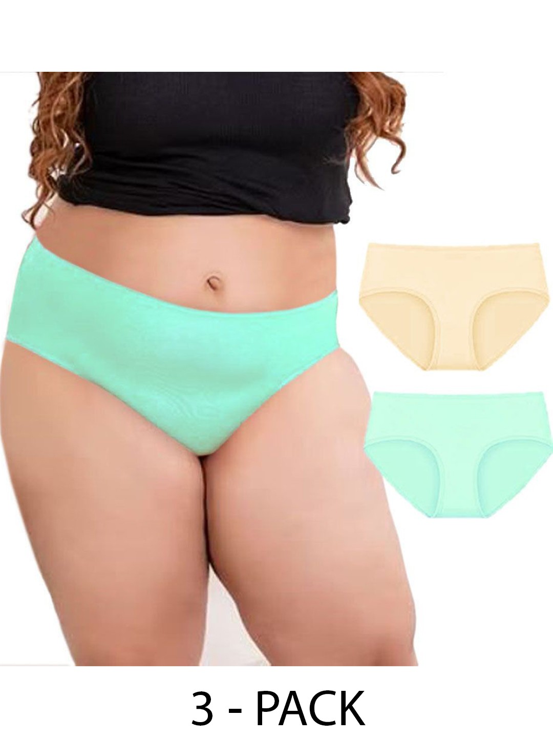 

Diving Deep Women Plus Size Pack of 2 Cotton Hipster Briefs, Assorted