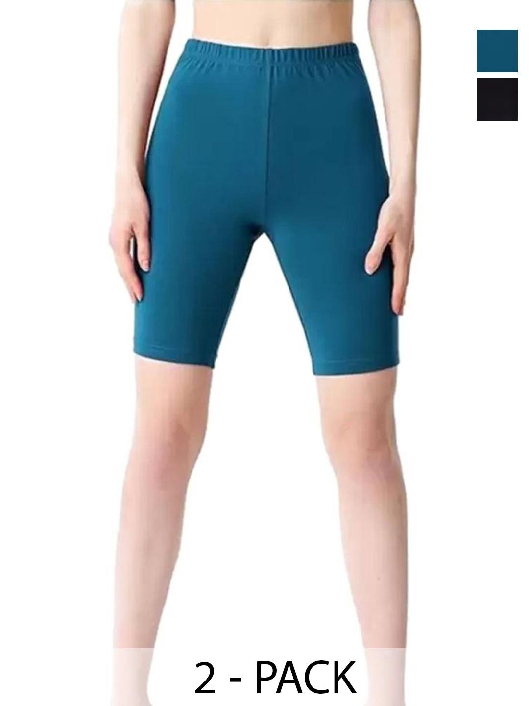 

Diving Deep Women Pack of 2 Cotton Boy Shorts Briefs, Black