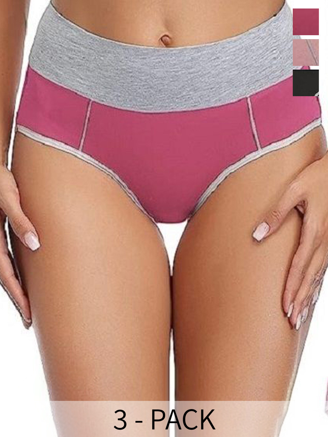 

Diving Deep Women Pack of 3 Assorted Hipster Briefs