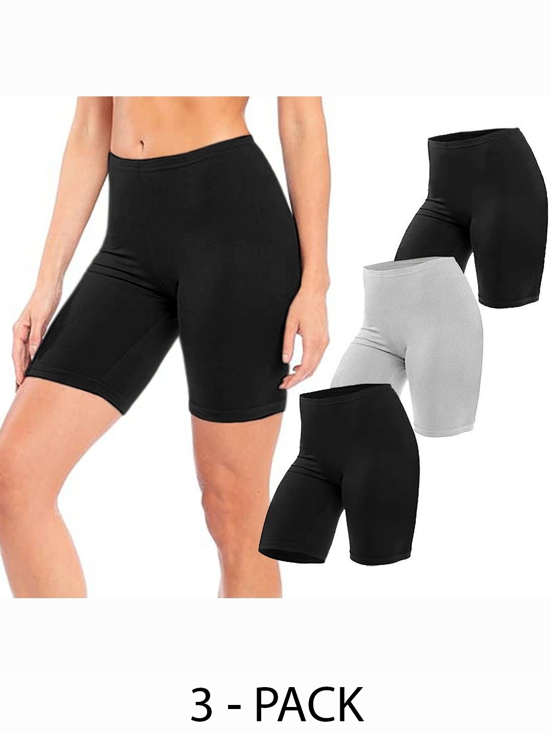 

Diving Deep Women Pack of 3 Cotton Boy Shorts Briefs, Black