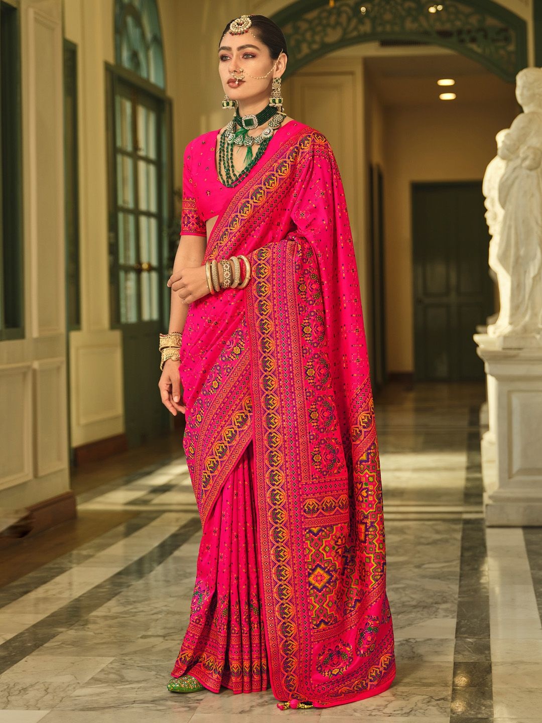 

Anouk Woven Design Banarasi Saree, Pink