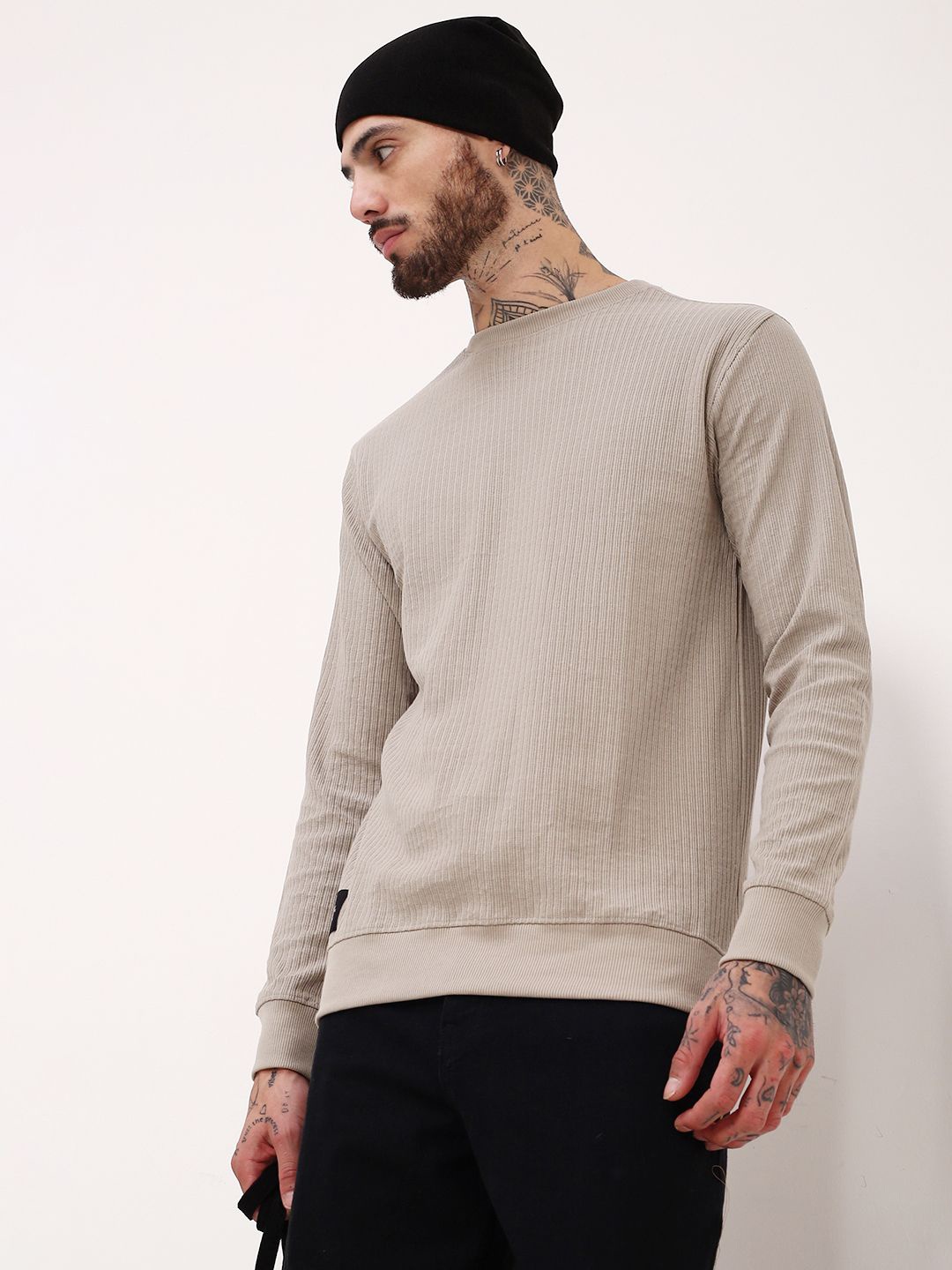 

SHOWOFF Men Round Neck Long Sleeves Sweatshirt, Grey