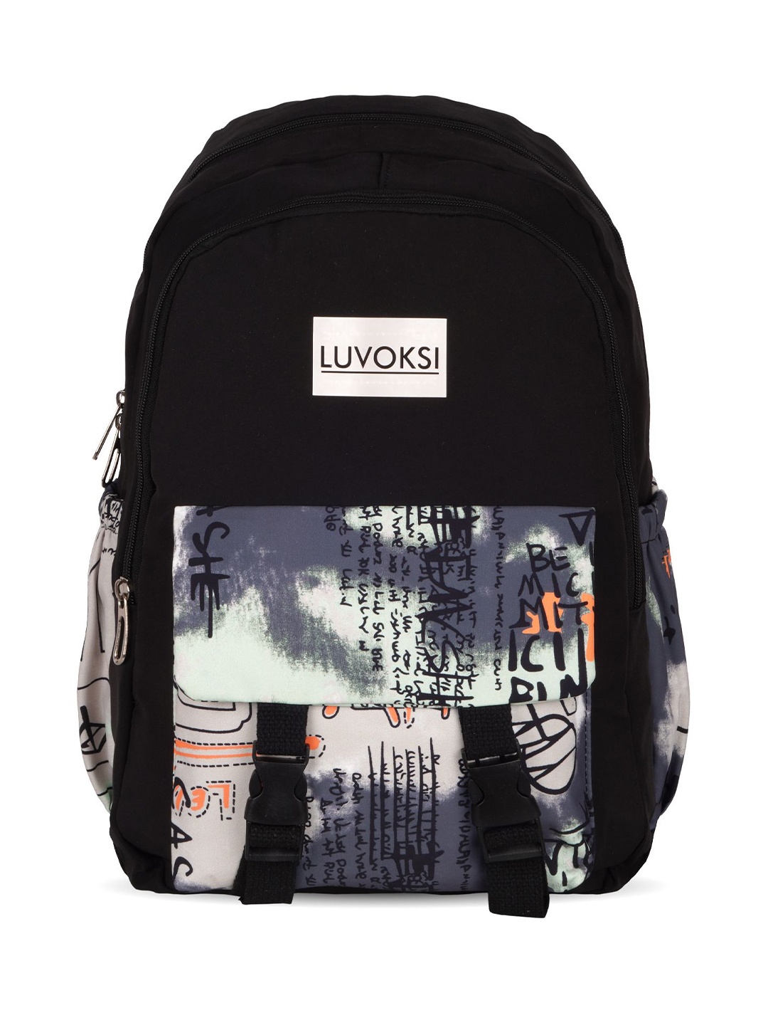 

Luvoksi Women ChromoMate Printed Backpack, Black