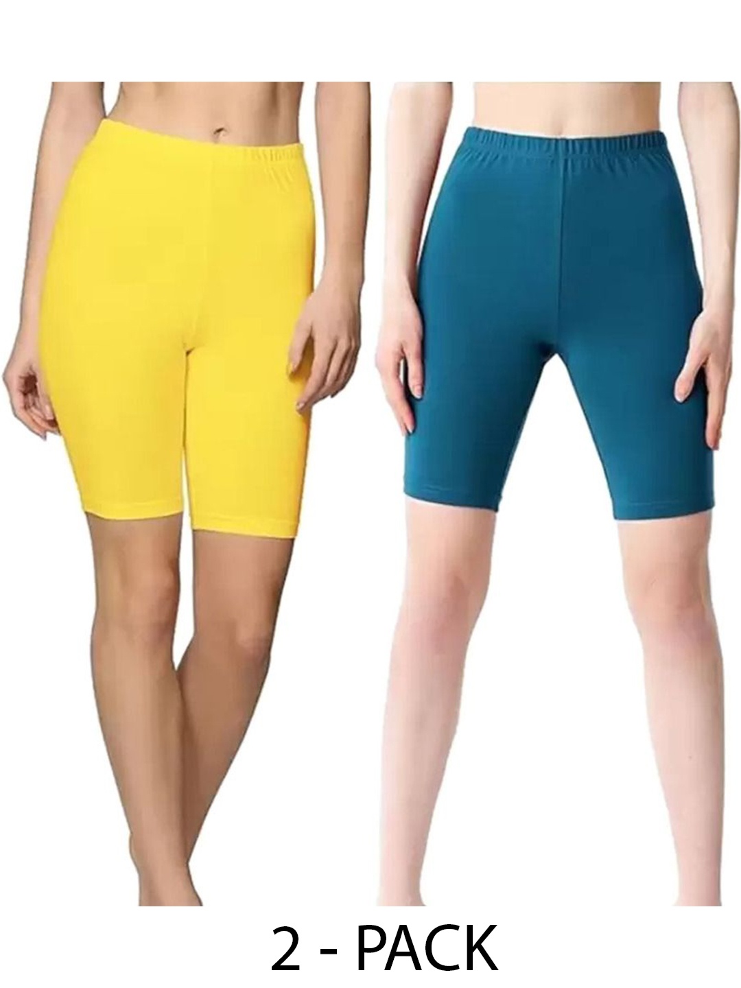 

Diving Deep Women Pack of 2 Cotton Plus Size Boy Shorts Briefs, Blue
