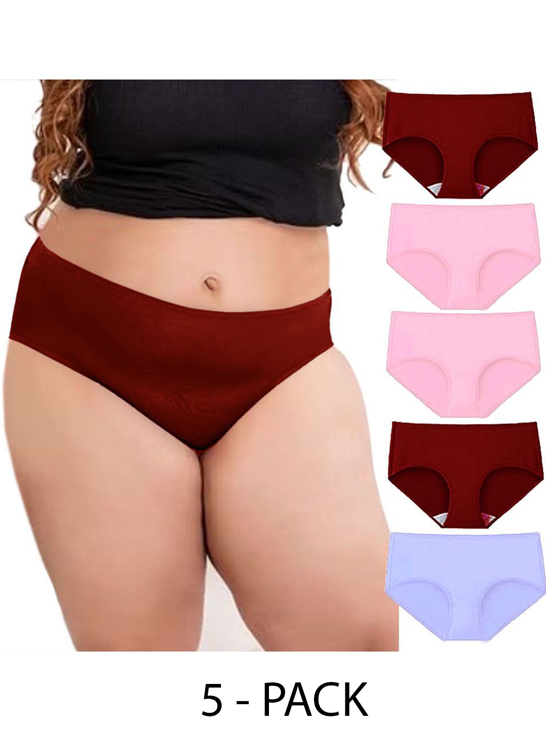 

Diving Deep Women Pack of 5 Hipster Briefs, Assorted