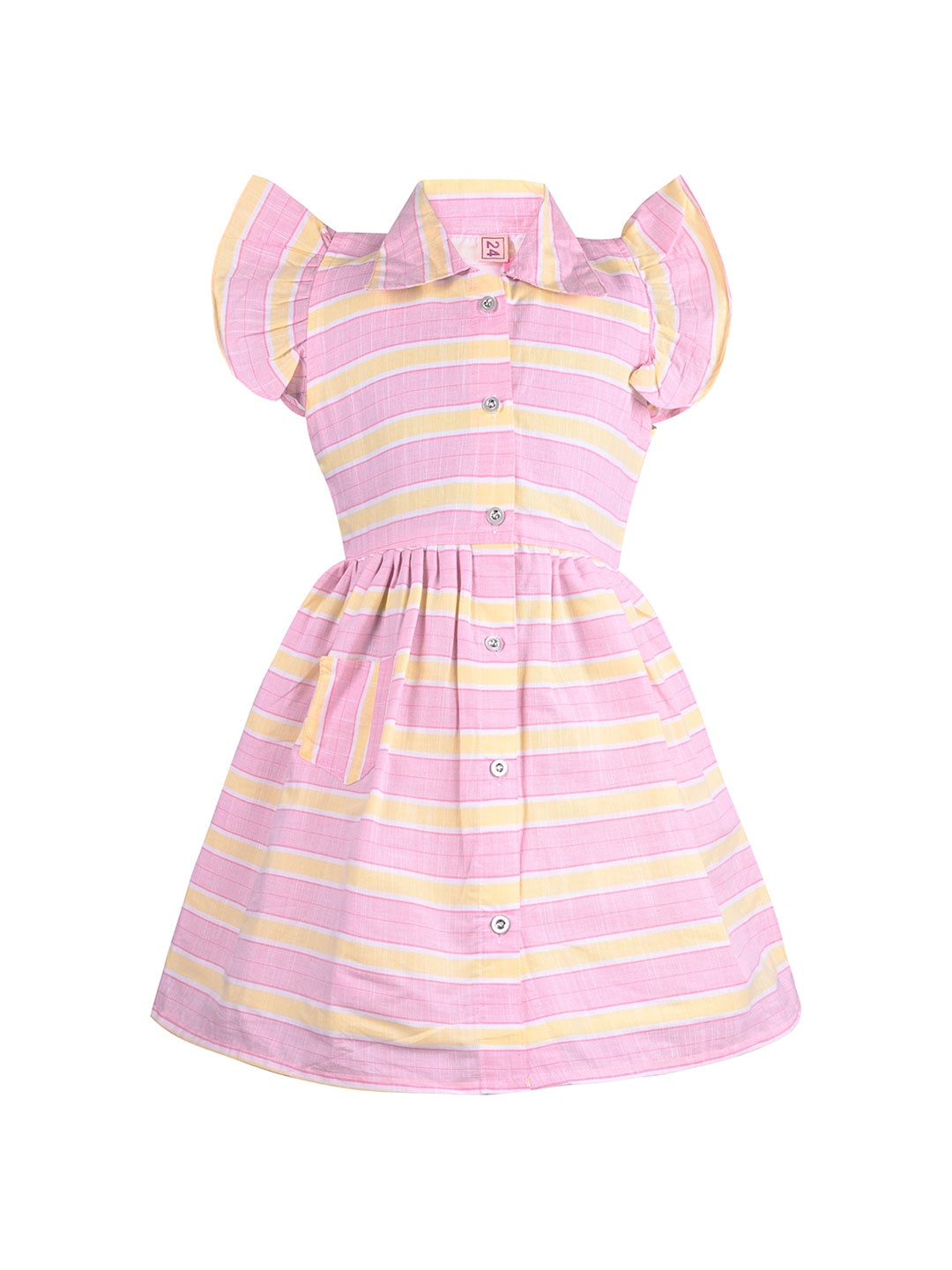 

Wish Karo Checked Fit & Flare Dress, Pink