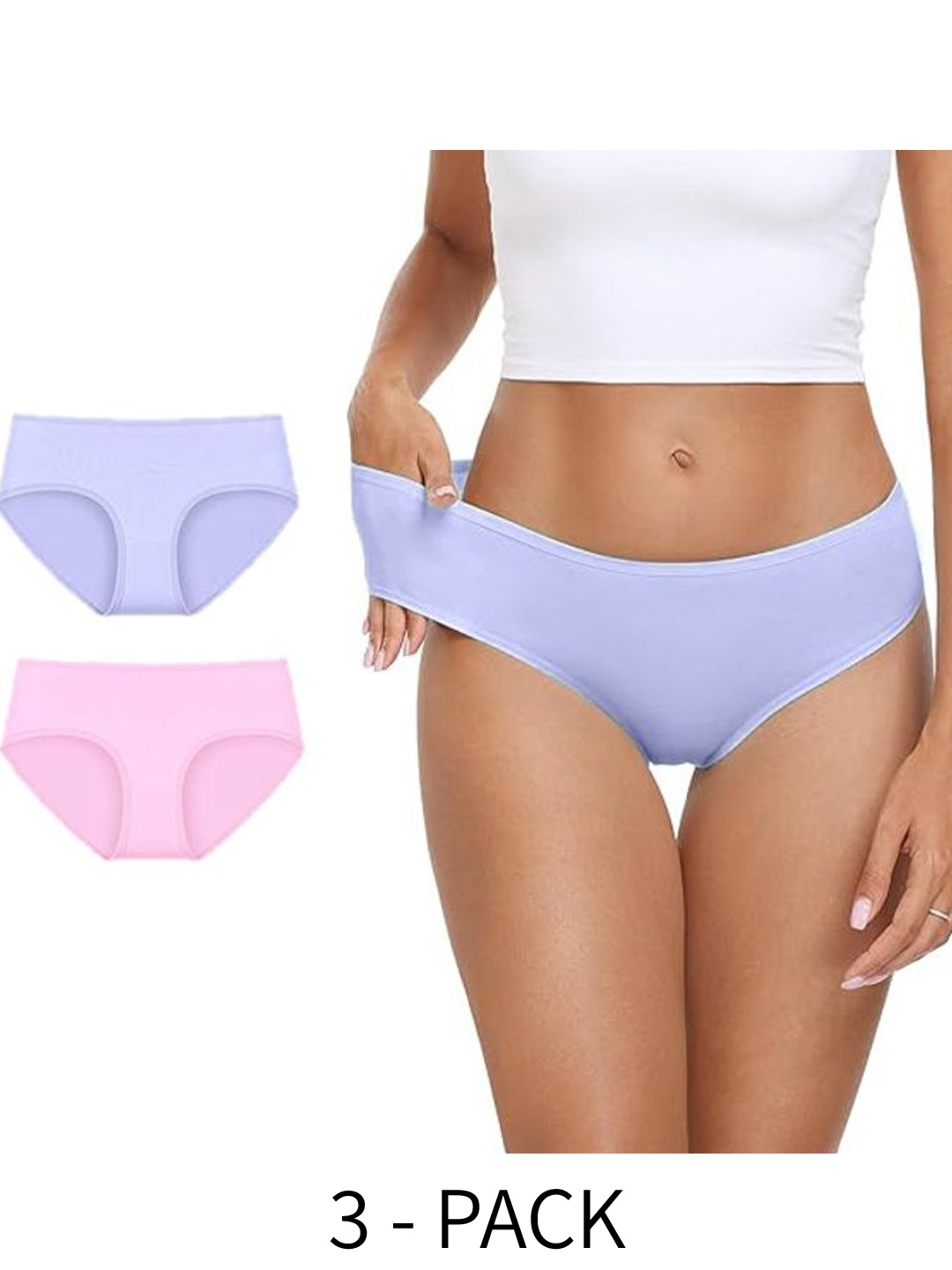 

Diving Deep Women Pack of 2 Cotton Hipster Briefs, Pink