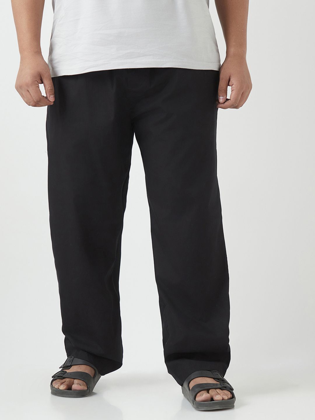 

Bewakoof Plus Men Black Plus Size Lounge Pants Pyjamas