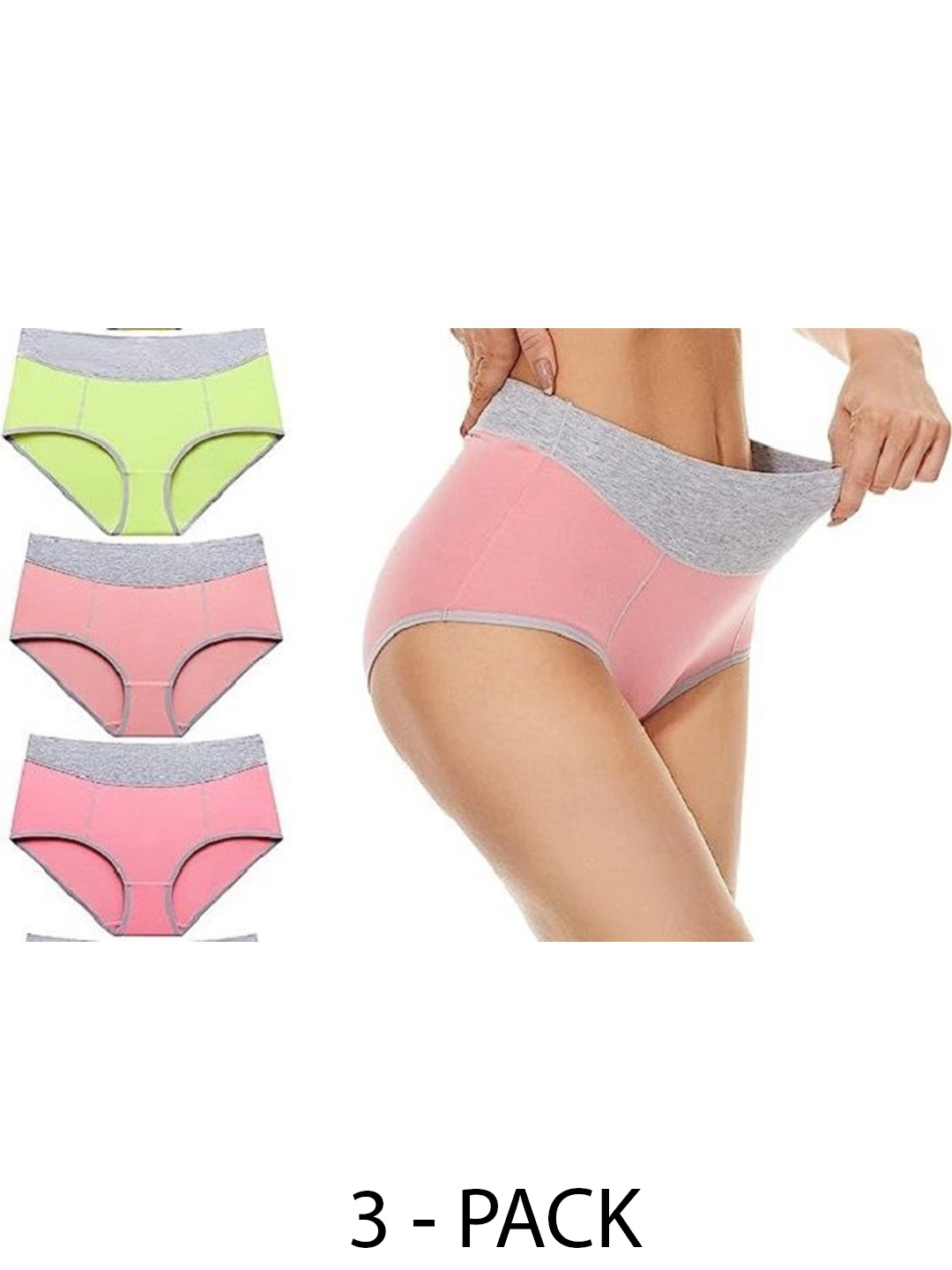 

Diving Deep Women Pack of 3 Cotton Hipster Briefs, Assorted