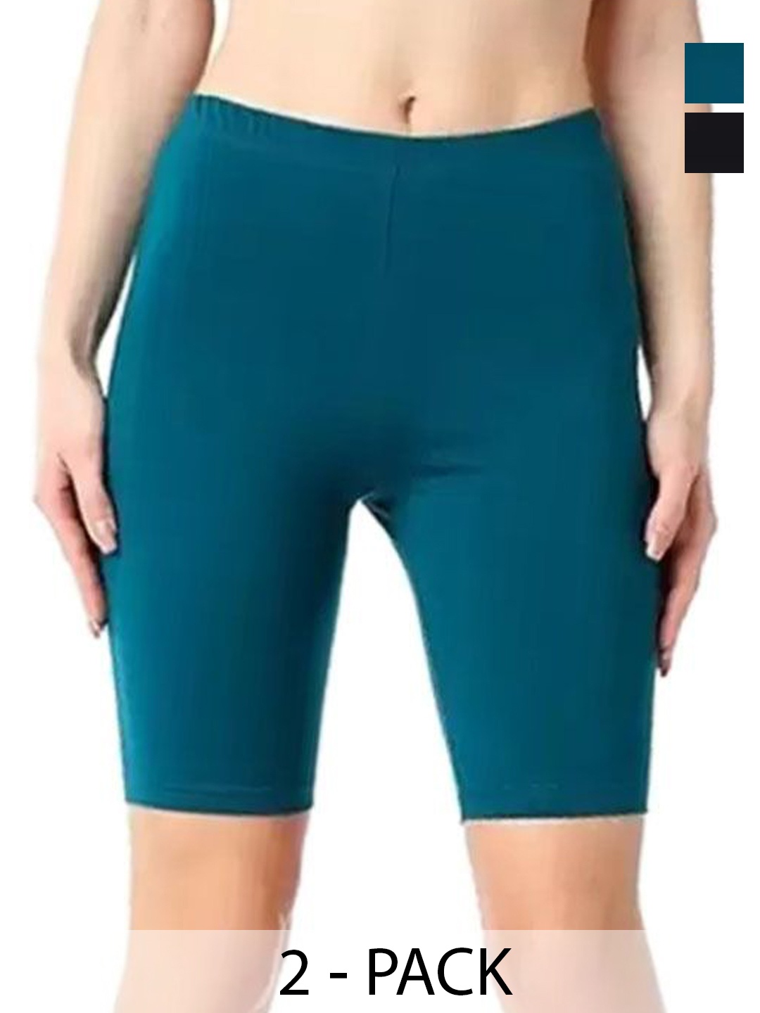

Diving Deep Women Pack of 2 Cotton Boy Shorts Briefs, Blue