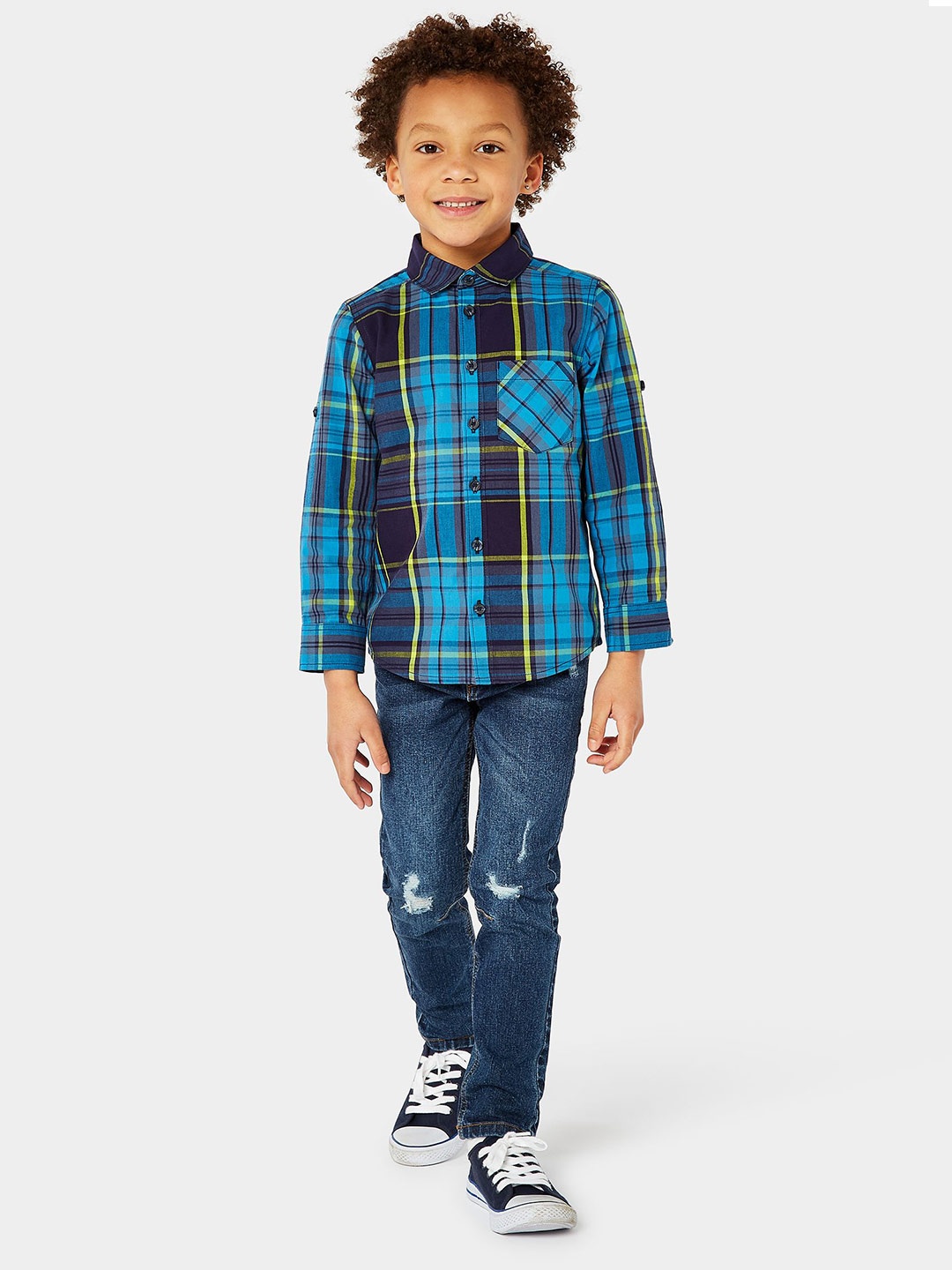 

mothercare Boys Relaxed Fit Mid-Rise Jeans, Blue