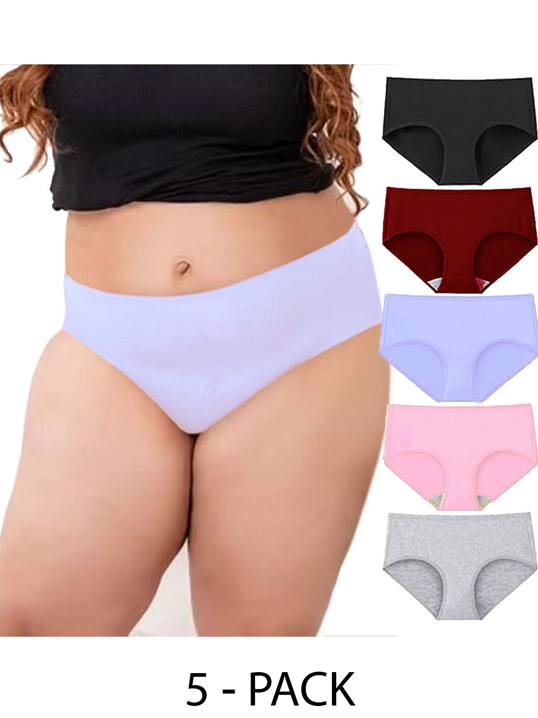

Diving Deep Women Pack of 5 Cotton Hipster Briefs, Assorted