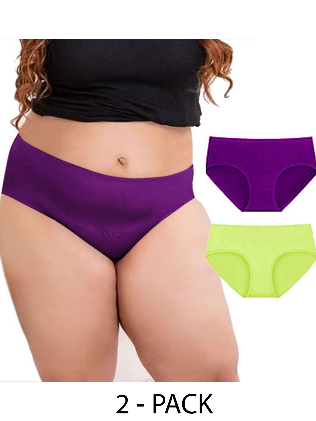 

Diving Deep Pack of 2 Cotton Hipster Briefs, Purple