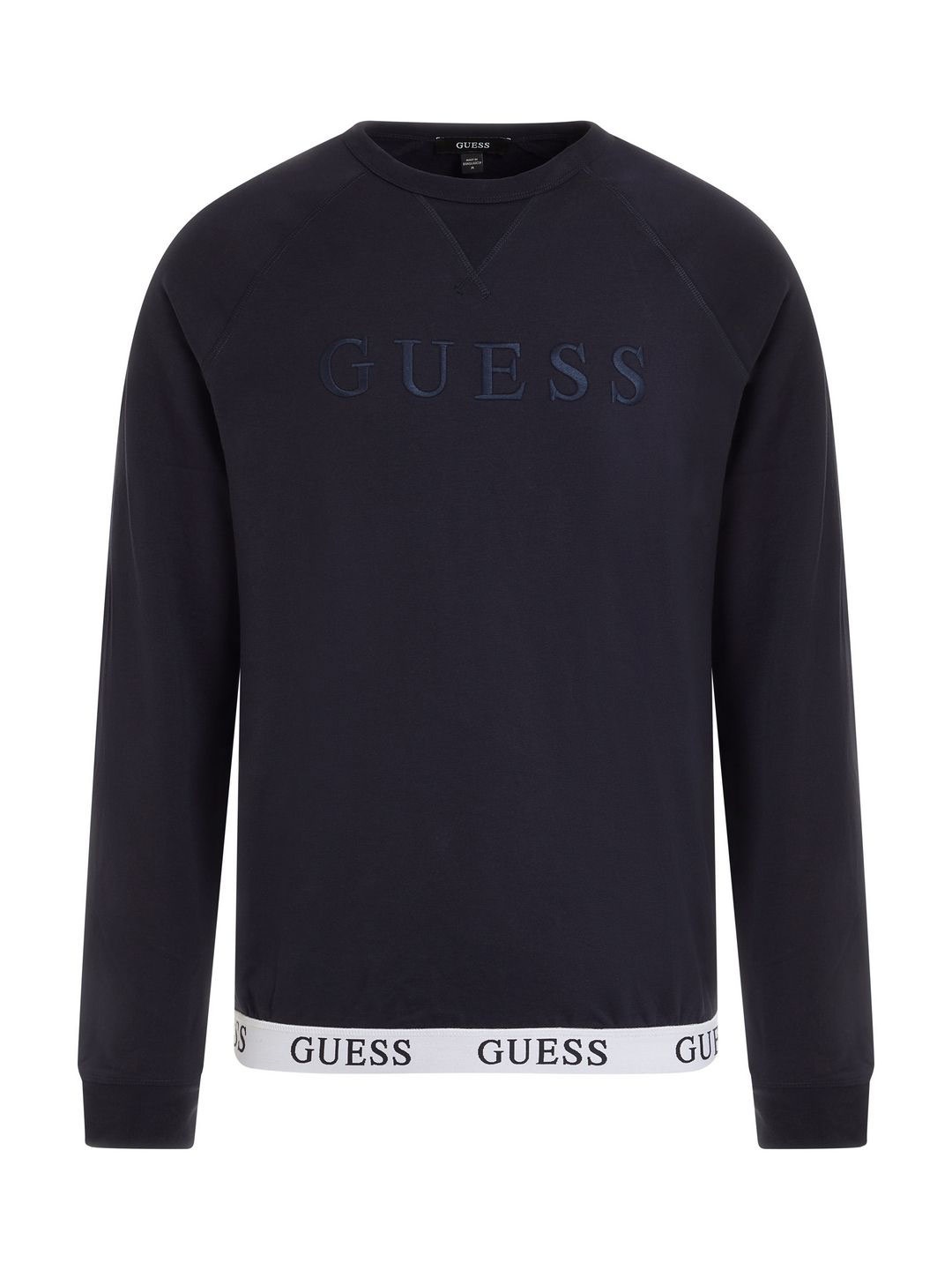 

GUESS Men Printed Round Neck Pullover Sweatshirt, Blue