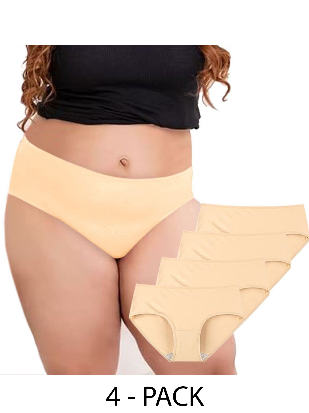 

Diving Deep Women Pack Of 4 Cotton Hipster Briefs, Assorted