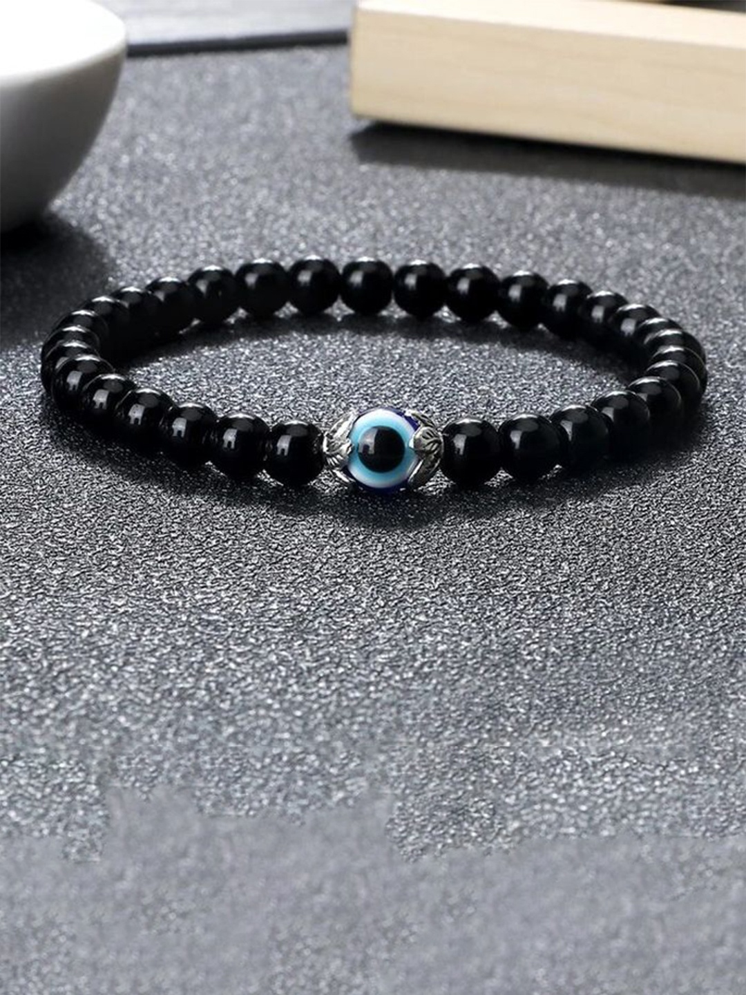 

Shining Diva Fashion Artificial Beads Wraparound Bracelet, Black