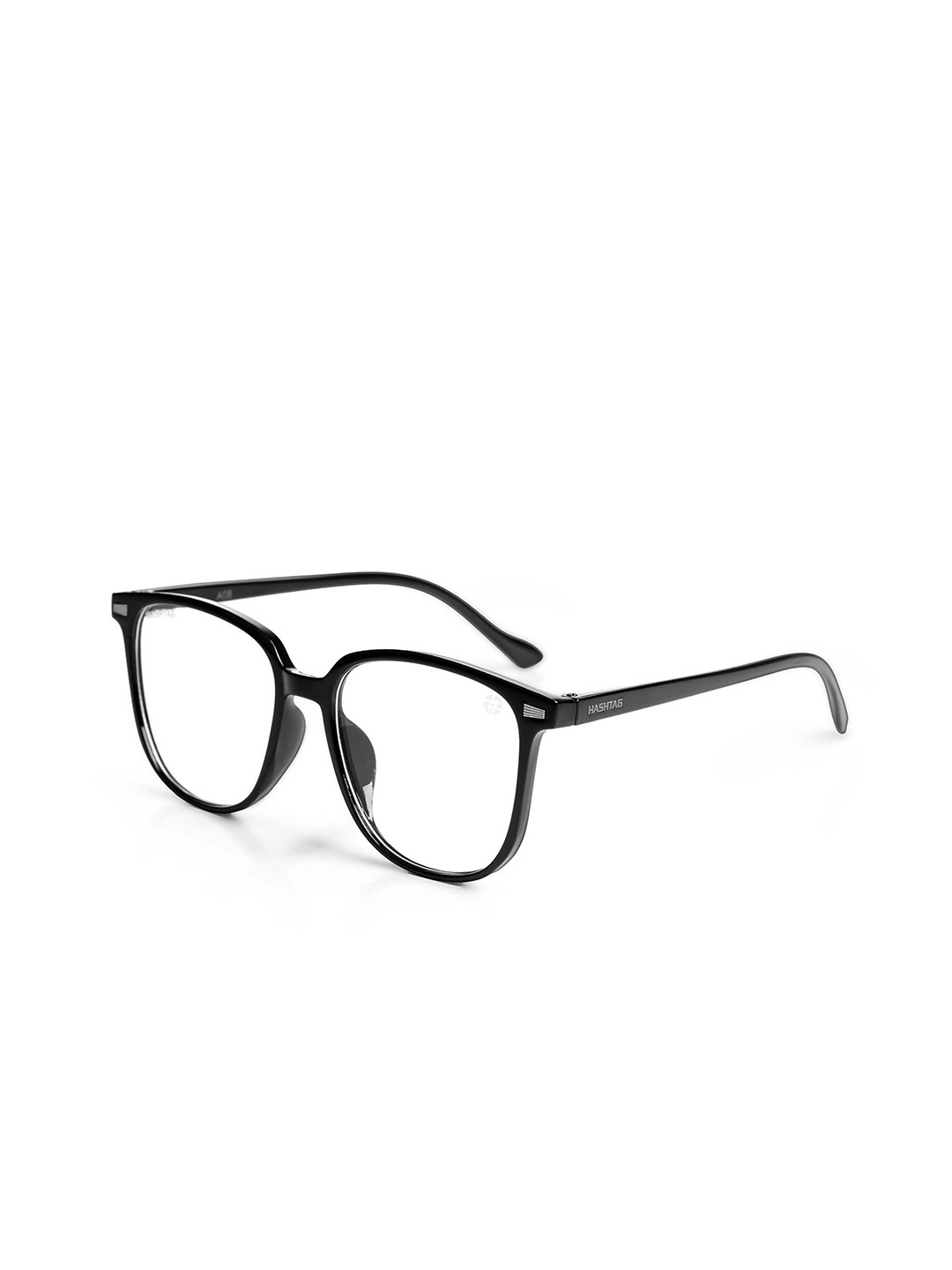 

HASHTAG EYEWEAR Unisex Full Rim Wayfarer Frames, Black