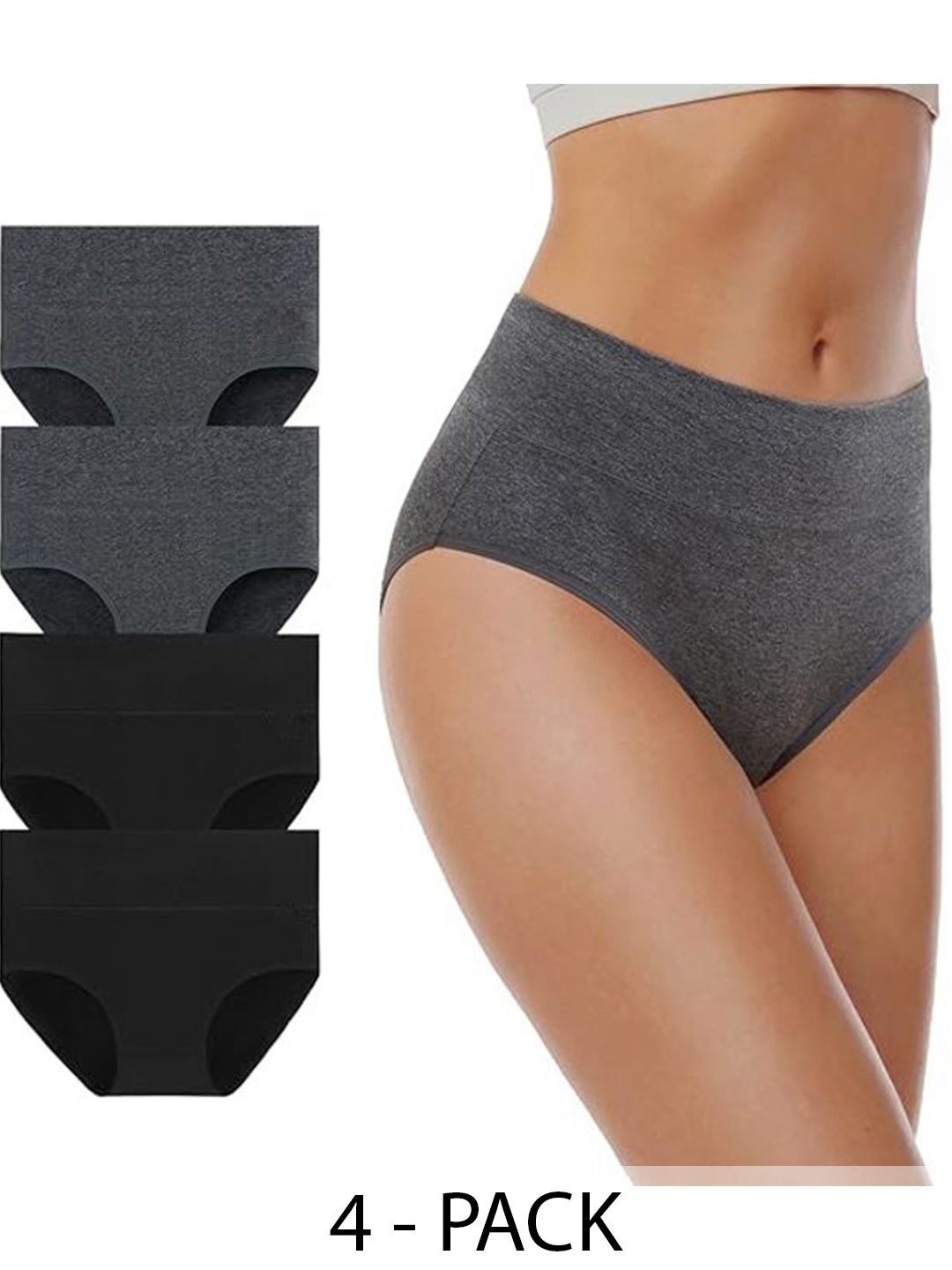 

Diving Deep Women Pack of 4 Assorted Cotton Hipster Briefs