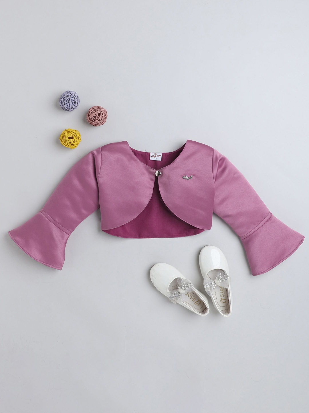 

The Magic Wand Girls Crop Button Bolero Shrug, Pink