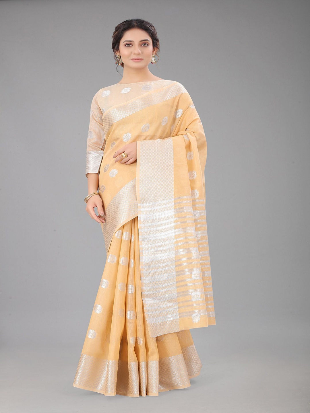 

A TO Z CART Woven Design Zari Saree, Bronze