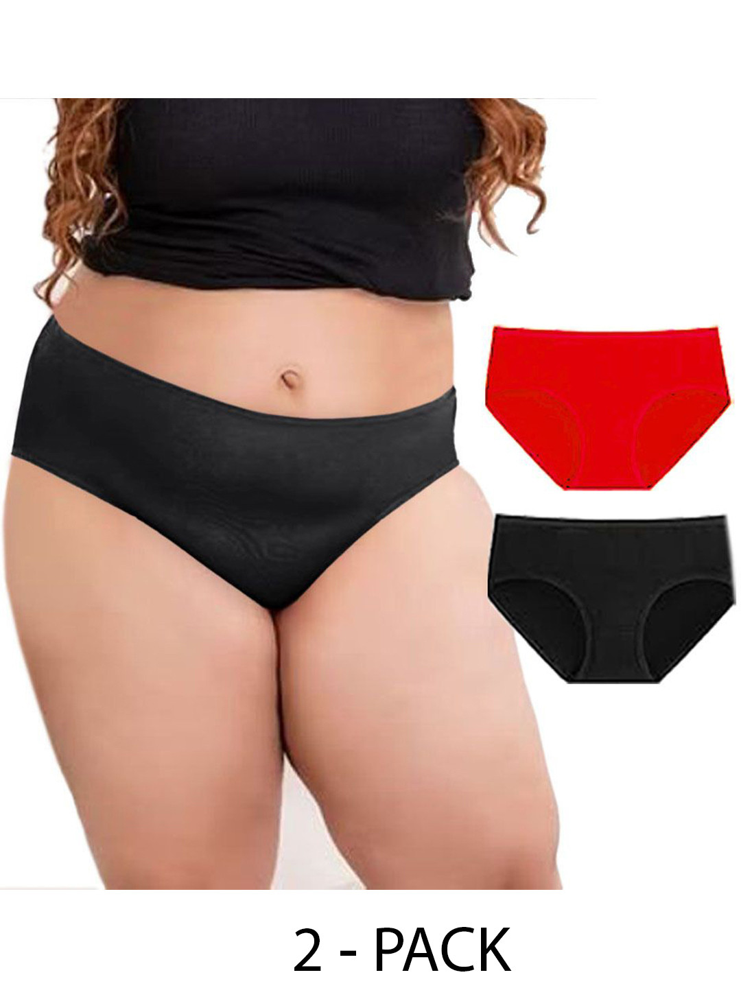 

Diving Deep Women Pack of 2 Hipster Briefs, Black