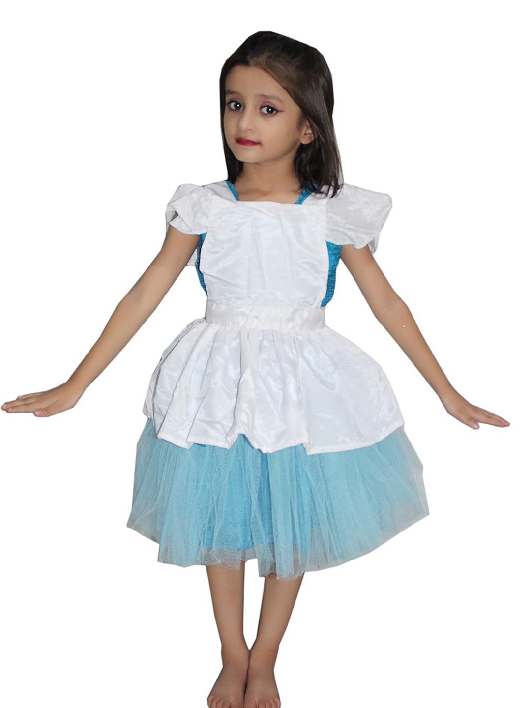 

Kaku Fancy dresses Girls Fairy Tales Alice Costume Frock With Apron, White