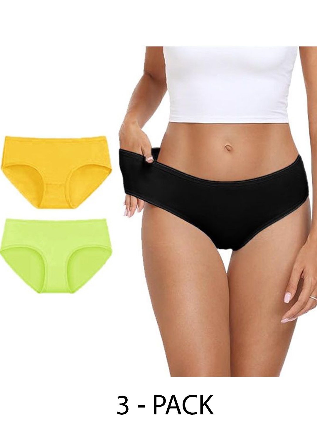 

Diving Deep Women Pack of 3 Hipster Briefs, Assorted