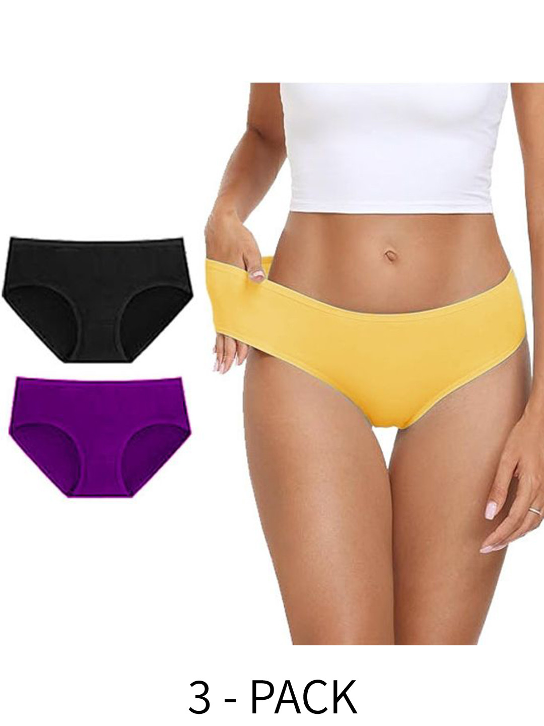 

Diving Deep Women Pack of 3 Hipster Briefs, Assorted