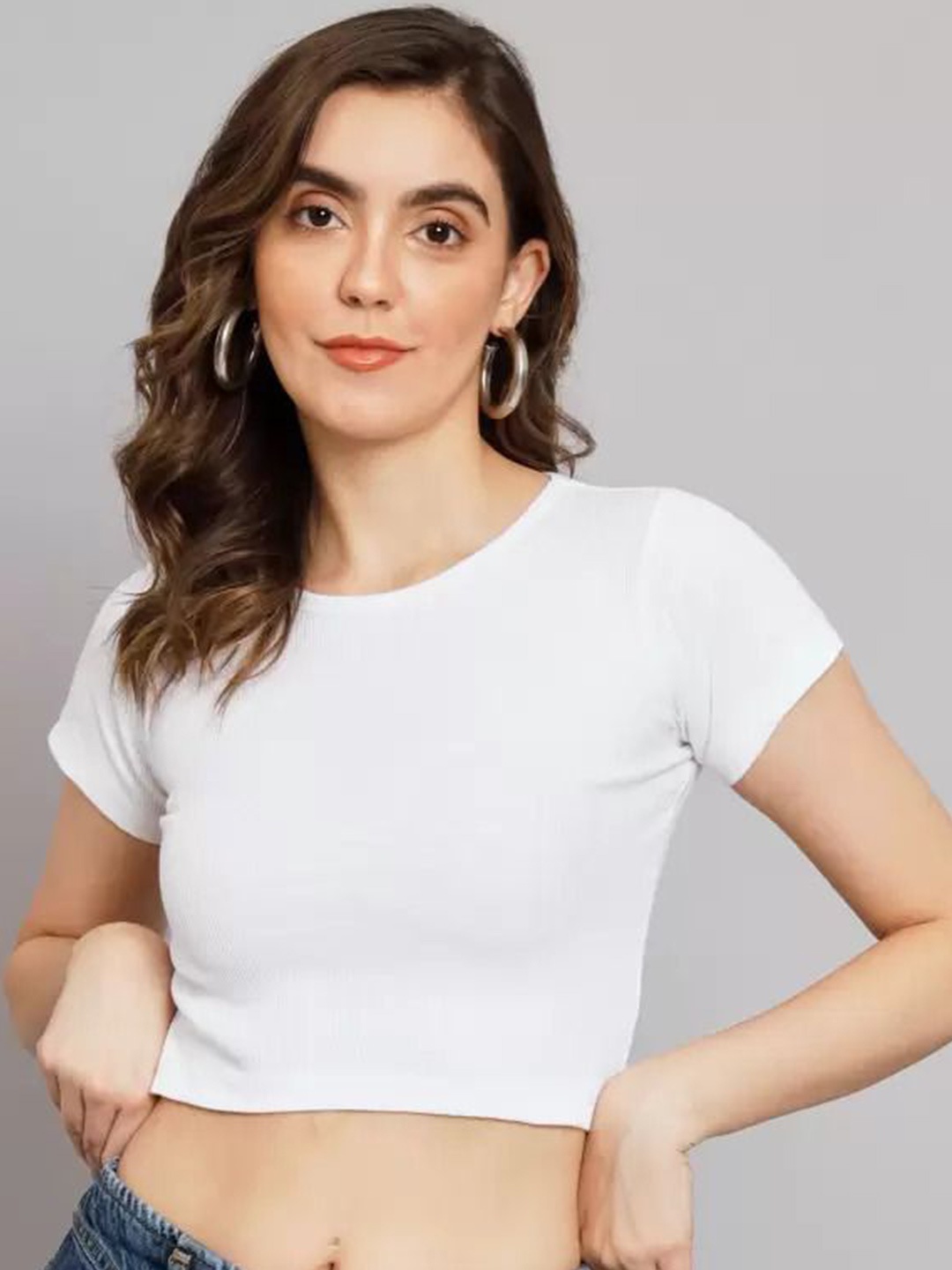 

sollobell Print Cotton Crop Top, Gold