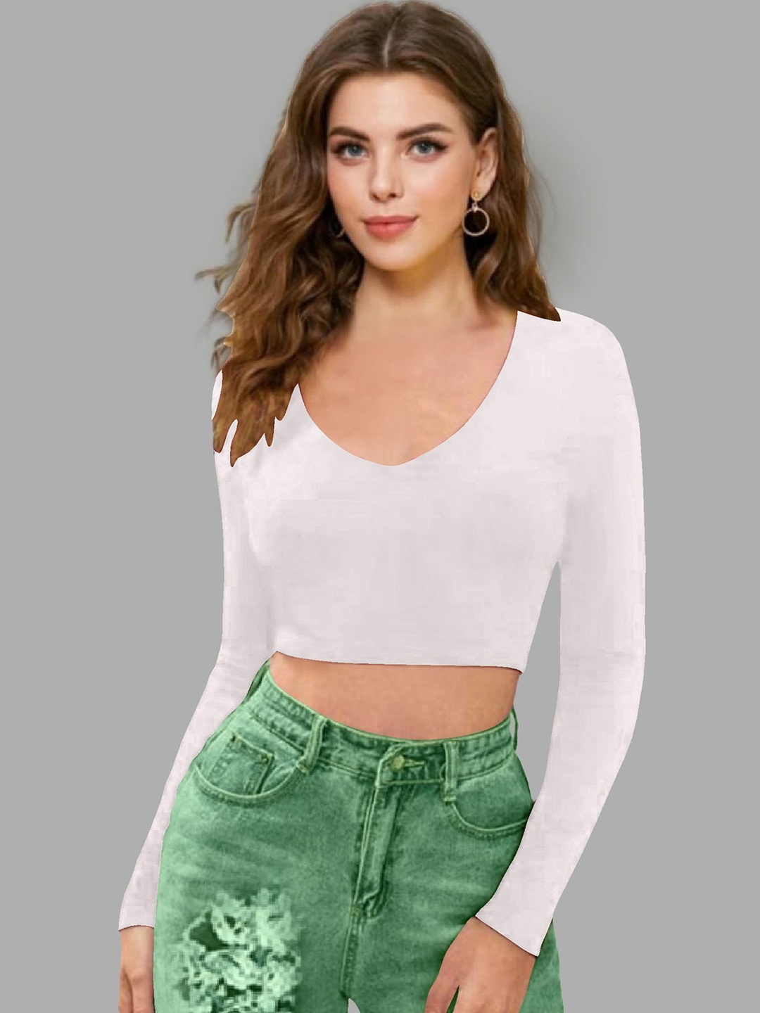 

Dream Beauty Fashion Women Fitted Crop Top, White